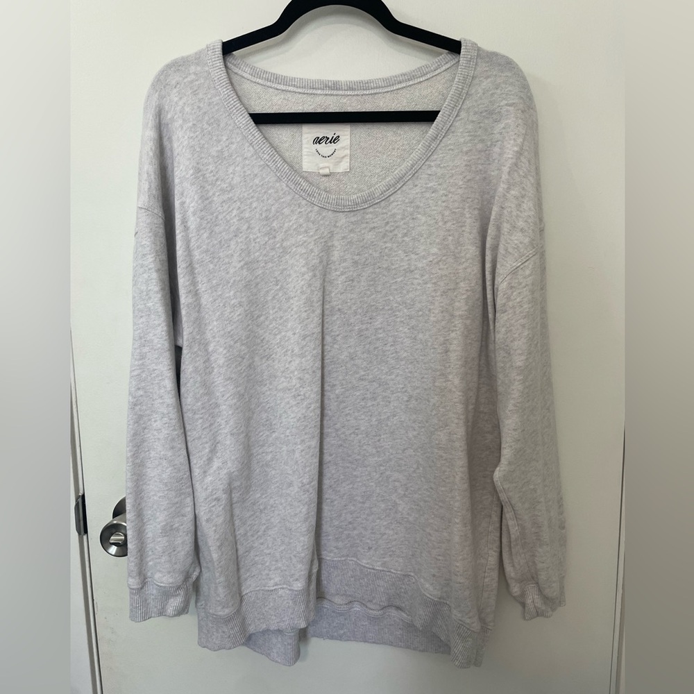 Aerie Summer Daze Sweatshirt Heather Gray XS